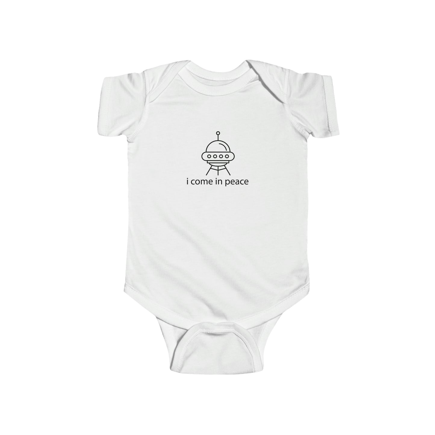 i come in peace... Organic Short Sleeve Onesie