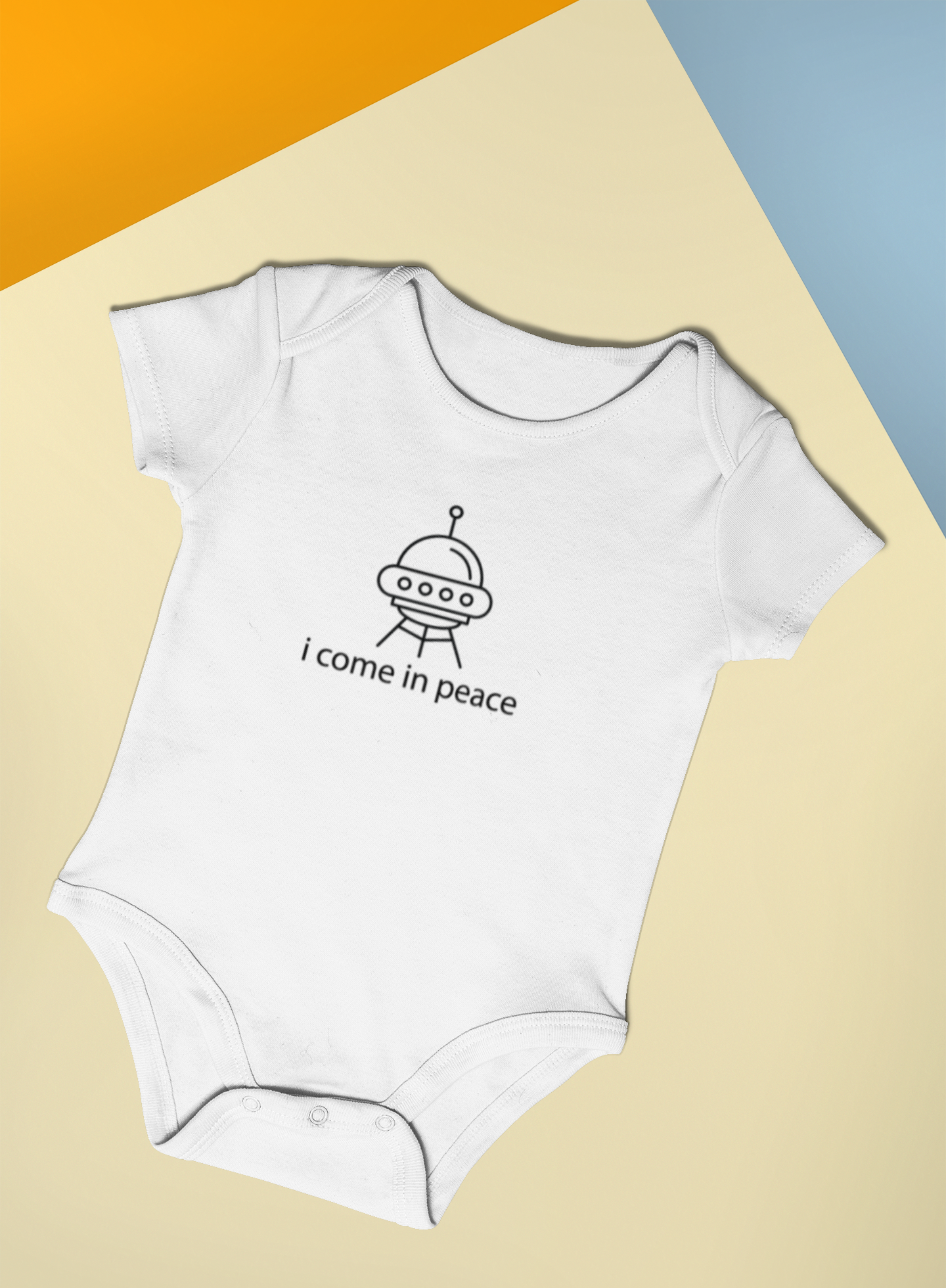 i come in peace... Organic Short Sleeve Onesie