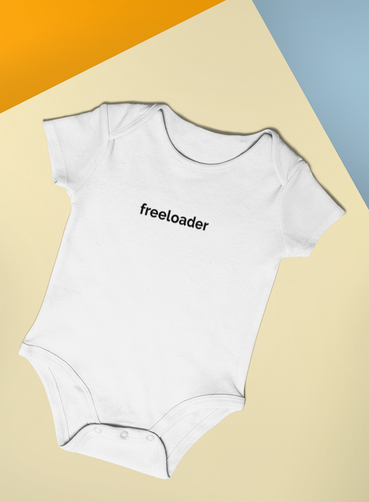Whimsical Freeloader - Baby Organic Short Sleeve Bodysuit