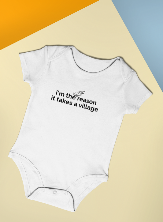 It takes a village... Organic Short Sleeve Onesie