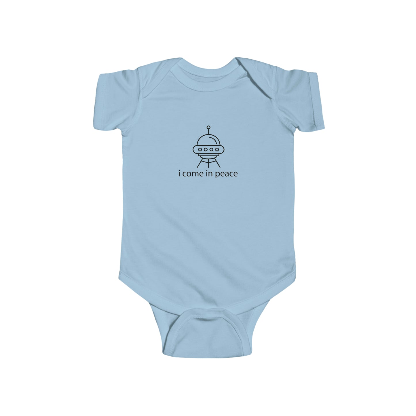 i come in peace... Organic Short Sleeve Onesie